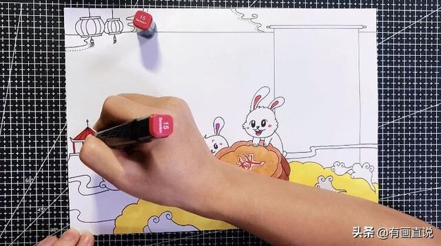 中秋节的手抄报怎么画，中秋节的手抄报怎么画 一等奖（中秋节主题手抄报模板）