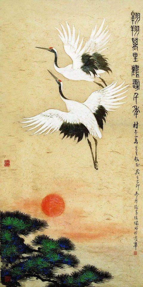 学校吉祥物设计及寓意(民间吉祥物"鹤"的美好寓意及"仙鹤"国画)