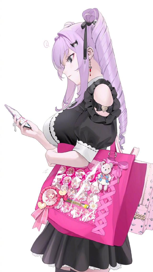 18超呆萌粉色少女，微信头像，18超呆萌粉色少女（画师笔下的粉色系小姐姐太可爱了）