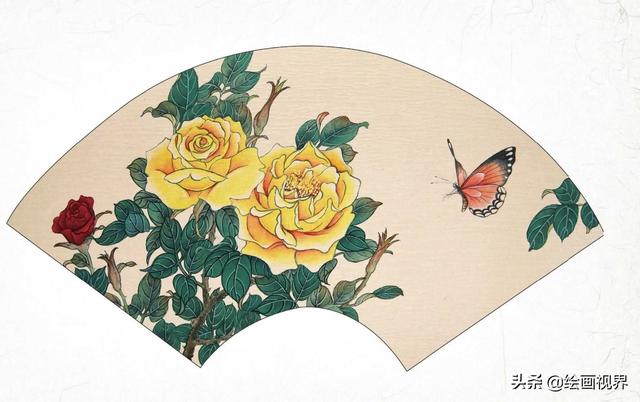 如何绘画嫩叶，如何绘画嫩叶花（零基础扇面国画教程）