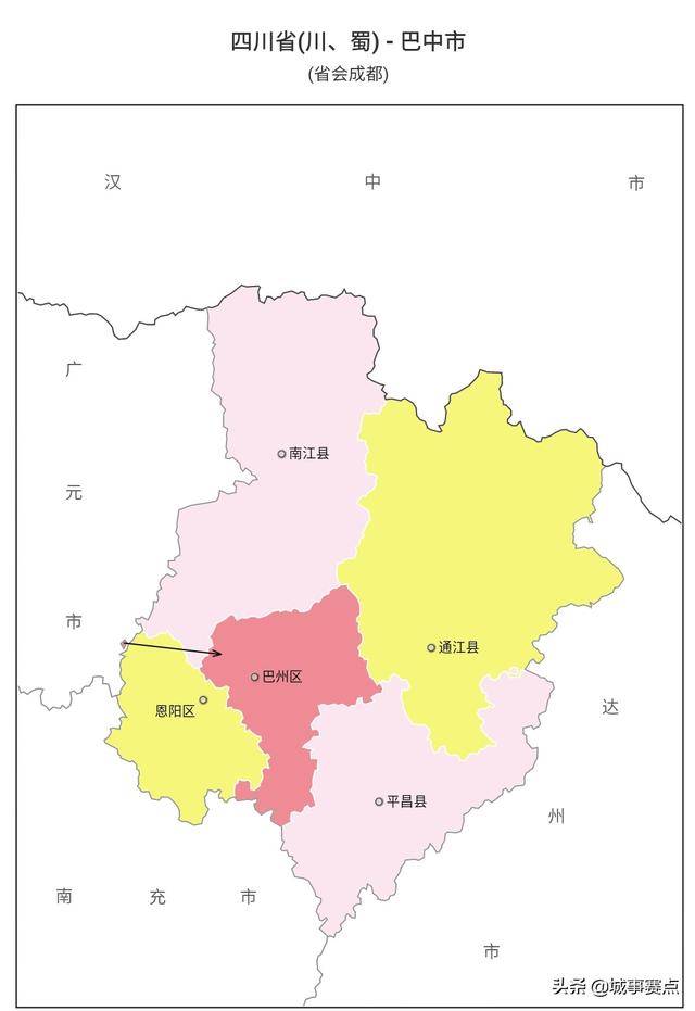 巴中是哪个省的城市,巴中市是哪个省(中国最新行政区划——四川省巴中