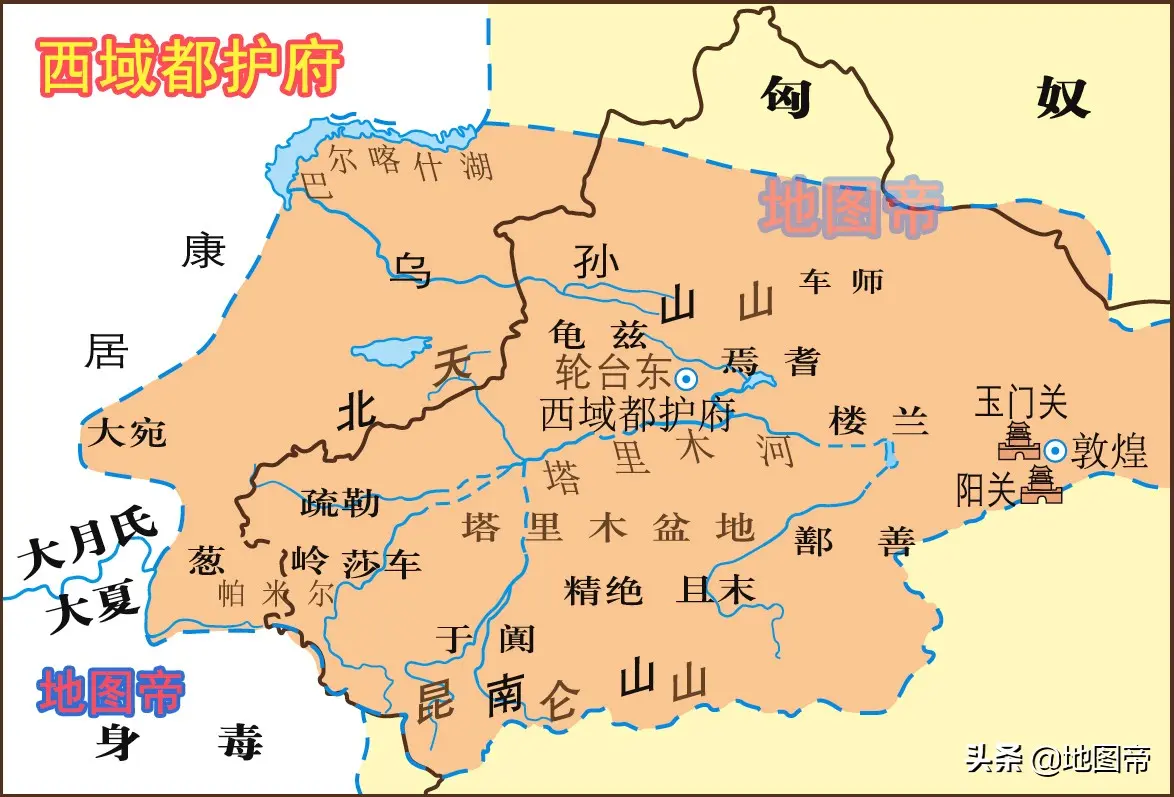 汉朝地图全图高清版大图，22张地图快速看汉朝历史