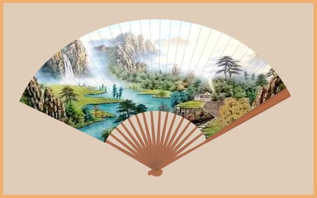 DIY系列之教你如何画扇子，画画扇子简单教程（利用电脑模板制作折扇画）