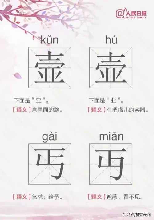 列举不同类型的形声字各3个，有几种形声字（人民日报推荐42组形声字）