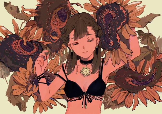 手绘卡通女孩背景图，手绘卡通女孩壁纸（手绘少女动漫二次元插画）