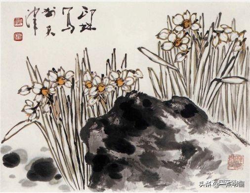 怎样简笔画水仙花，水仙花如何画的简笔画（萧朗教你画花卉——水仙画法）