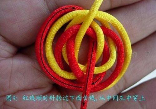 纽扣结收尾编法，纽扣结收尾编法视频（中国结双线大钮扣结编法）