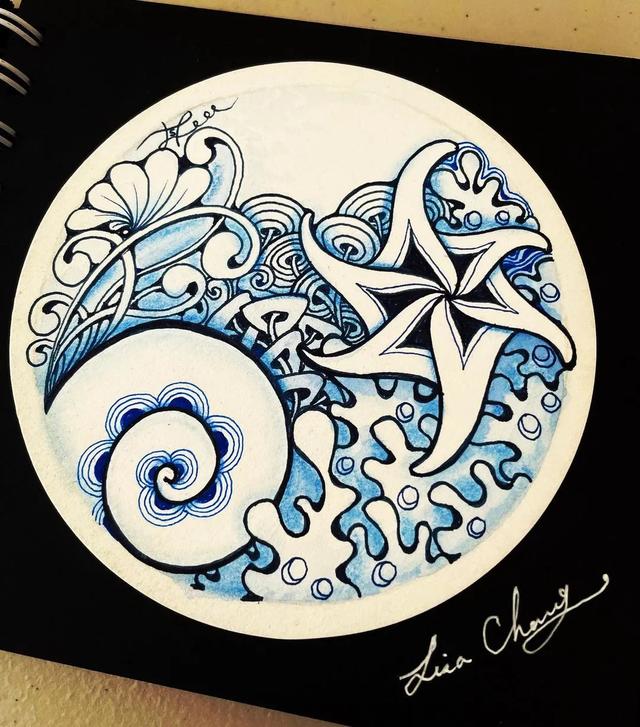 用圆规画出的精美图案，怎样用圆规画好看的图案（画出简单有创意的装饰禅绕画）