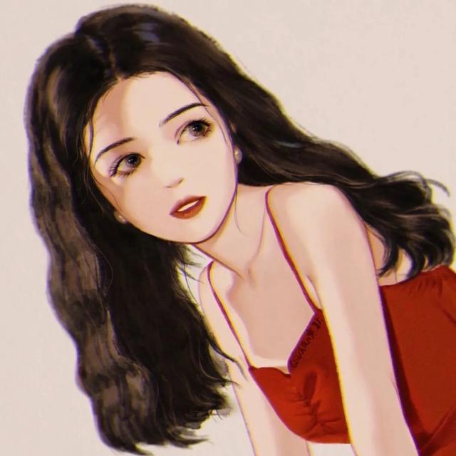 妩媚╮，微信头像，妩媚╮（，红色给人一种妩媚妖艳的女人味～）