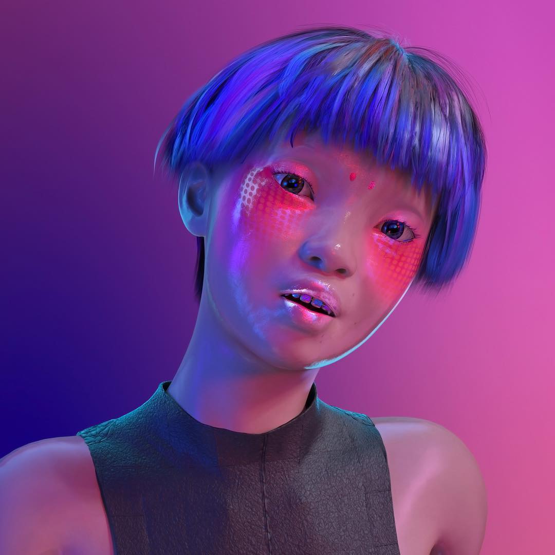 虚拟妆容即将成为潮流!未来感ai模特,凭借3d虚拟妆容火速蹿红!