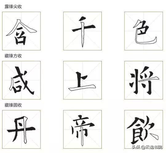 毛笔的起笔技巧，毛笔怎样起笔（动态图演示书法基础）