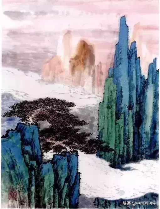 山的画法简单又漂亮，山的简笔画怎么画（简单的青绿山水画法）
