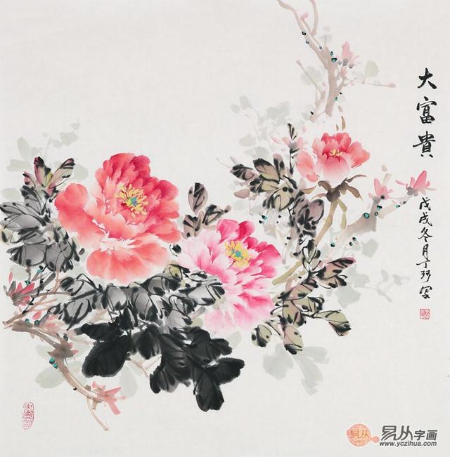 牡丹鉴赏实力画家笔下的牡丹风华，实力画家笔下的牡丹风华