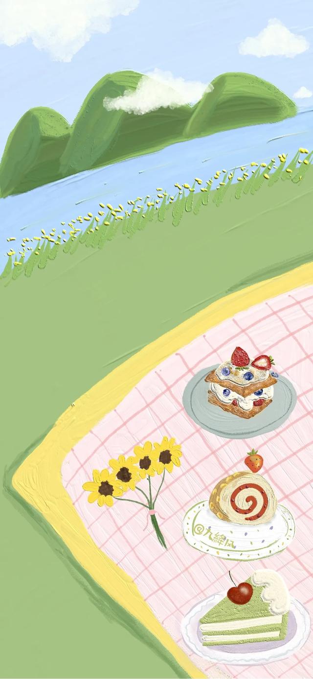 小清新壁纸，小清新壁纸卡通（小清新春日插画壁纸，超级养眼图片）