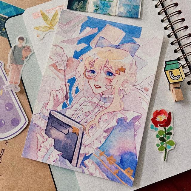 水彩画古风人物教程，水彩画人物教程（这样的水彩好想画）