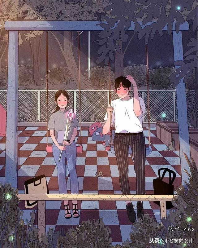 韩国插画师Myeong-Minho甜蜜日常插画，myeong minho插画师（成为少女们都想要的爱情图片）