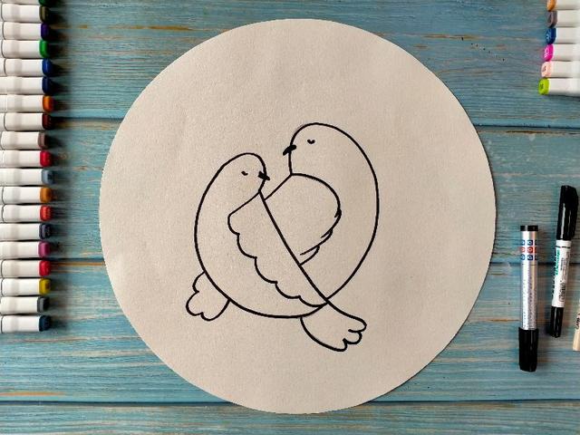 锦鲤怎么画，简笔画小鸟加一些线条也可以很漂亮（锦鲤怎么画简单又漂亮涂色）