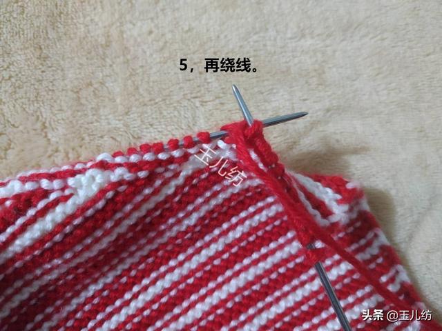 棒针菠萝针的织法，菠萝针的打法织法（中间双色菠萝花棉拖鞋图文教程）