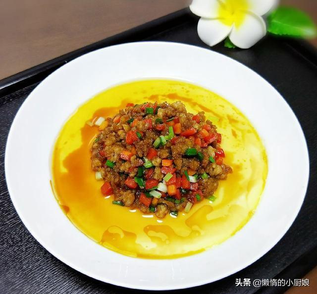 肉酱胡萝卜蒸鸡蛋羹的做法,秋天早餐来一碗胡萝卜肉沫鸡蛋羹