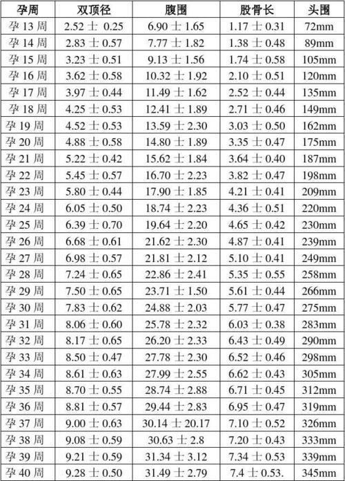 胎儿生长指标HL图片
