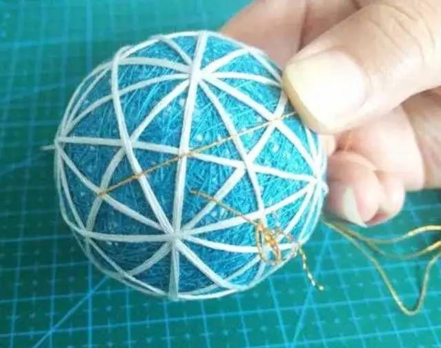 简单圆球结编法，手绳收尾球（带你入门手鞠球的第一课）