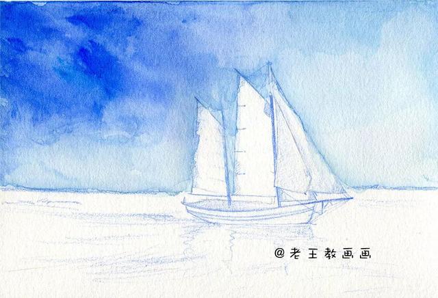 怎样画小帆船，儿童画小帆船怎么画（水彩教程来了）