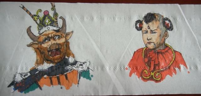 西游记人物绘画，西游记里的人物绘画（国内大神用纸巾绘画出86年版《西游记》的妖怪）
