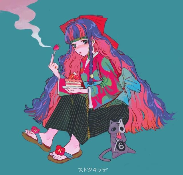 动漫头像/复古风微信，动漫头像/复古风（动漫风女生插画头像）