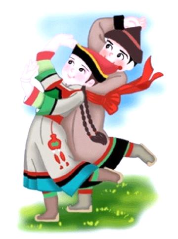 56个民族服饰图片大全，56个民族服装图片（五十六个民族精美人物服饰造型插画）