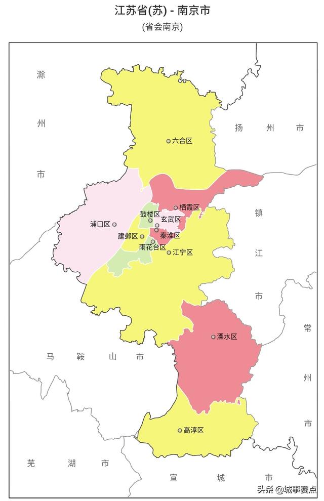 江苏地级市有哪些，江苏苏南苏北有哪些城市（详细版江苏省行政区划图）