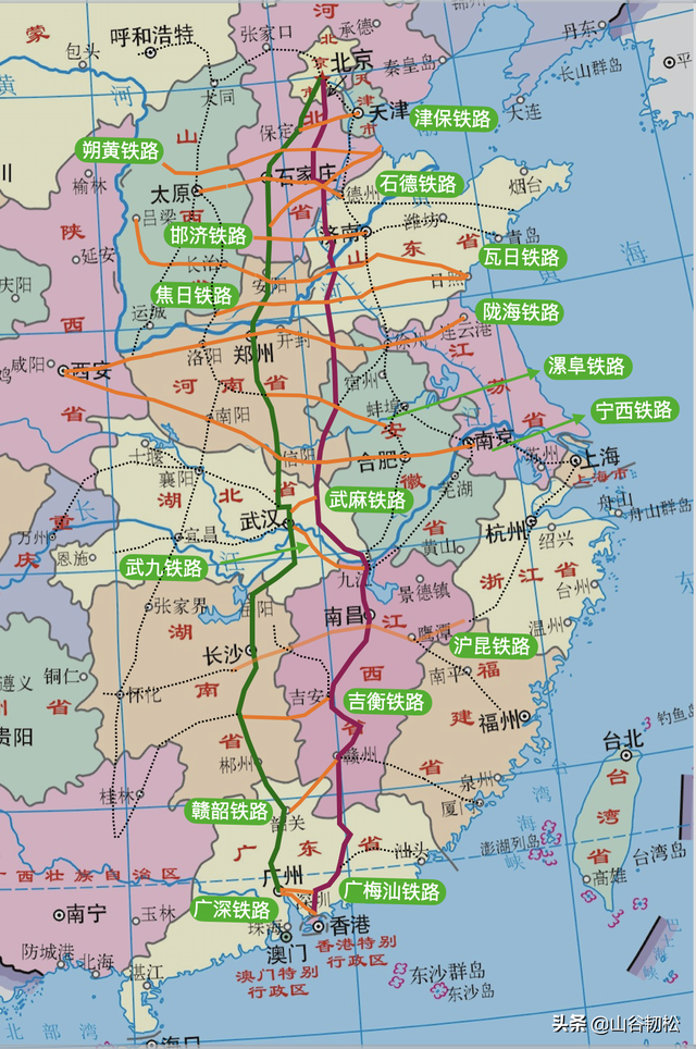 京九铁路起点和终点讲解，京九铁路起点和终点讲解图（京广线与京九线南下的路上）