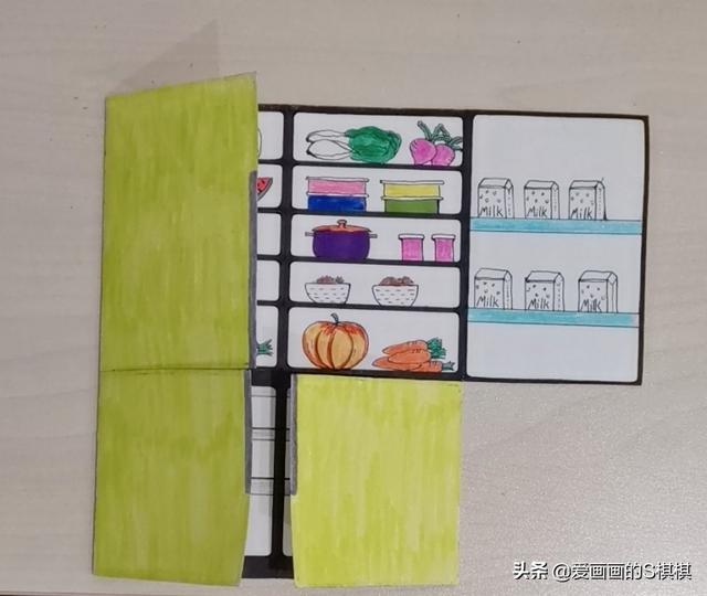 冰箱怎么画,冰箱怎么画简单又好看立体(创意手工画《冰箱》)