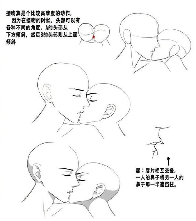 怎么画亲吻的嘴唇简笔画，亲吻的嘴巴简笔画（教你如何绘画出羞羞的Kiss姿势）