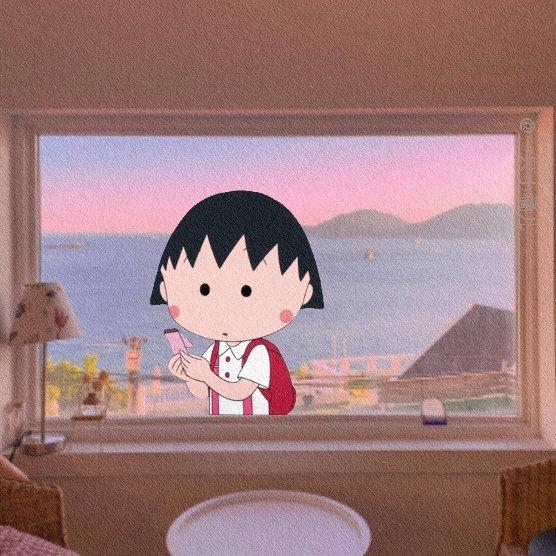 丸子家族头像·望喜微信，丸子家族头像·望喜（樱桃小丸子头像背景图）