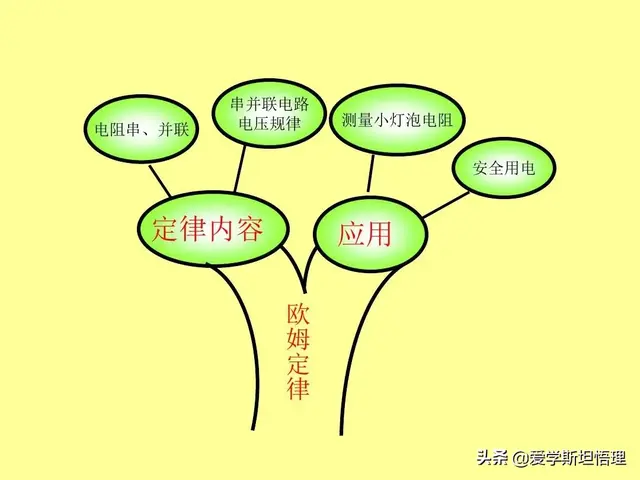 树状思维导图模板，知识点总结树状图（初中物理树状思维导图）