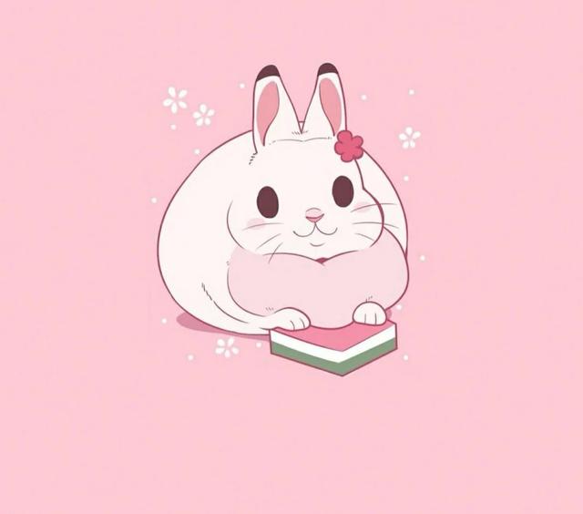 小兔子卡通图片，可爱小兔子头像/可可爱爱兔子鸭。（微信头像，萌萌的兔子头像）
