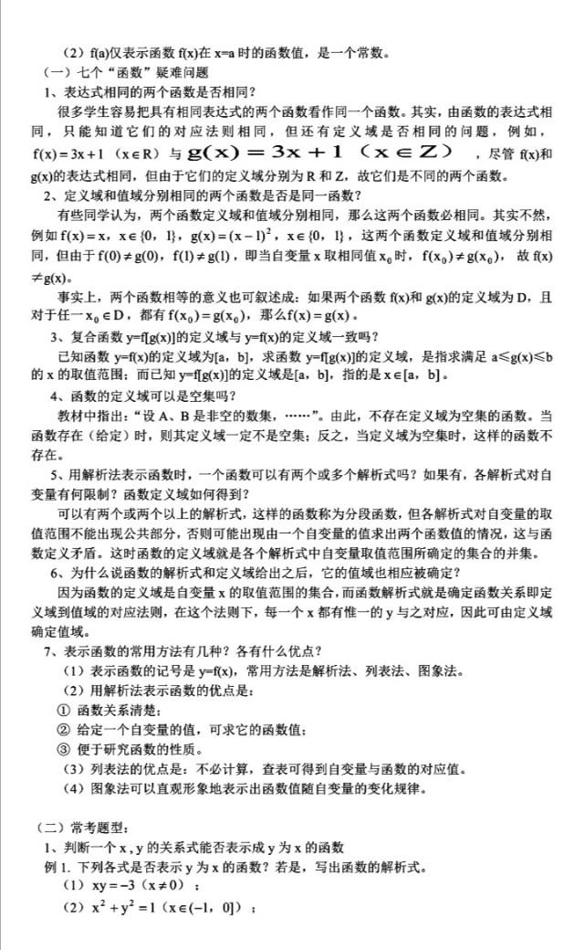 高一数学题集合知识点，高一数学集合知识点（高一数学必修一12大板块题型+解题方法汇总）
