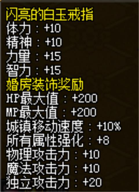 dnf婚戒属性怎么弄满，加满属性婚房策略