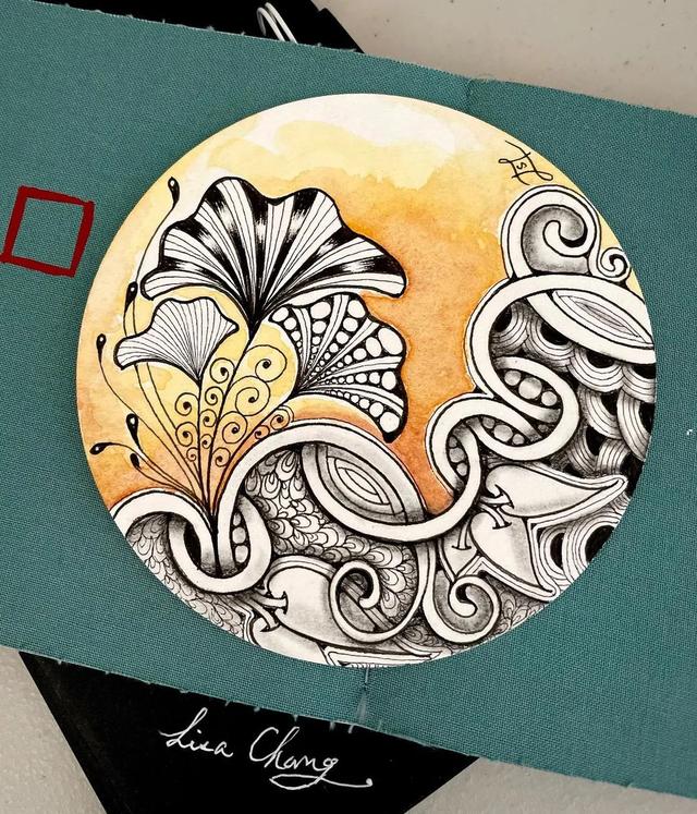 用圆规画出的精美图案，怎样用圆规画好看的图案（画出简单有创意的装饰禅绕画）