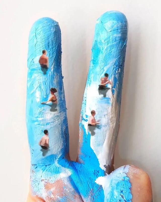 漂亮的手掌画，漂亮的手掌画图片（她在手心画了一片海）