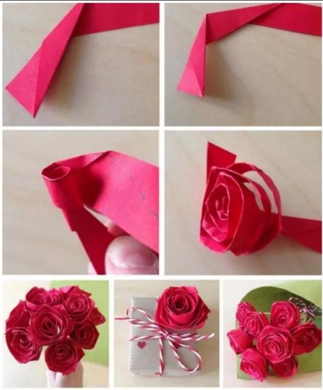 如何折漂亮的玫瑰花，怎样折玫瑰花简单又漂亮（几款纸玫瑰花折叠方法）