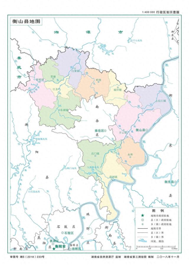 湖南 >> 衡阳衡山县标准地图