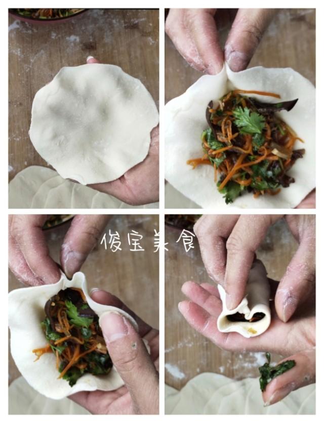 柳叶饺子的包法技巧，柳叶饺的包法图解步骤（比饺子省事。半烫面柔软又筋道。）
