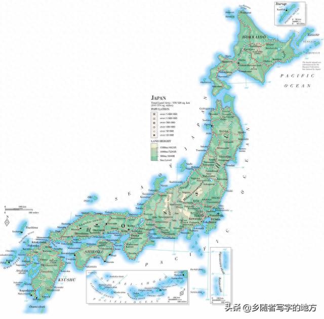 超清！日本行政区划图，收藏了
