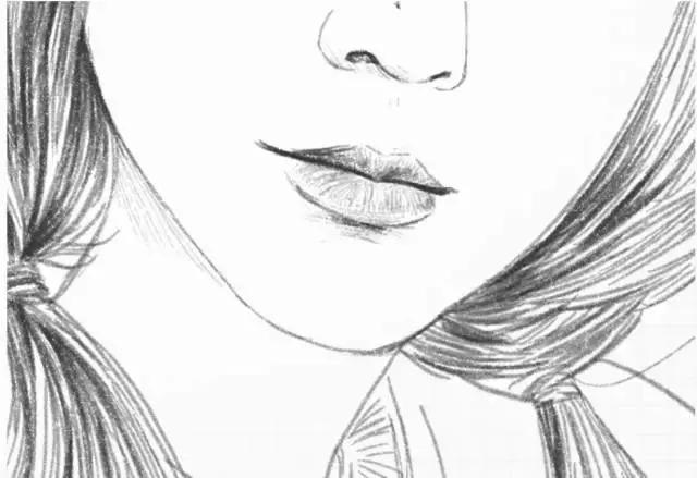 素描头像女生唯美，素描少女.微信（为你喜欢的小姐姐画幅画）