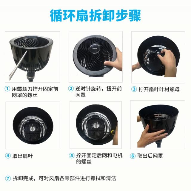 转页扇怎么拆卸图解，美的循环扇怎么拆下来清洗（一看就会的风扇拆装图解）