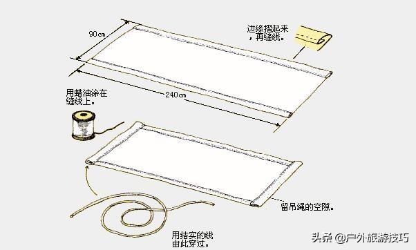 如何制作降落伞用绳子编，如何用绳子编降落伞（怎么不花钱自己在野外制作吊床—户外手工技能）