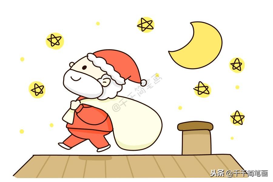 圣诞老人怎么画，小孩怎样画简单的圣诞老人（儿童轻松学画10种圣诞老人简笔画）