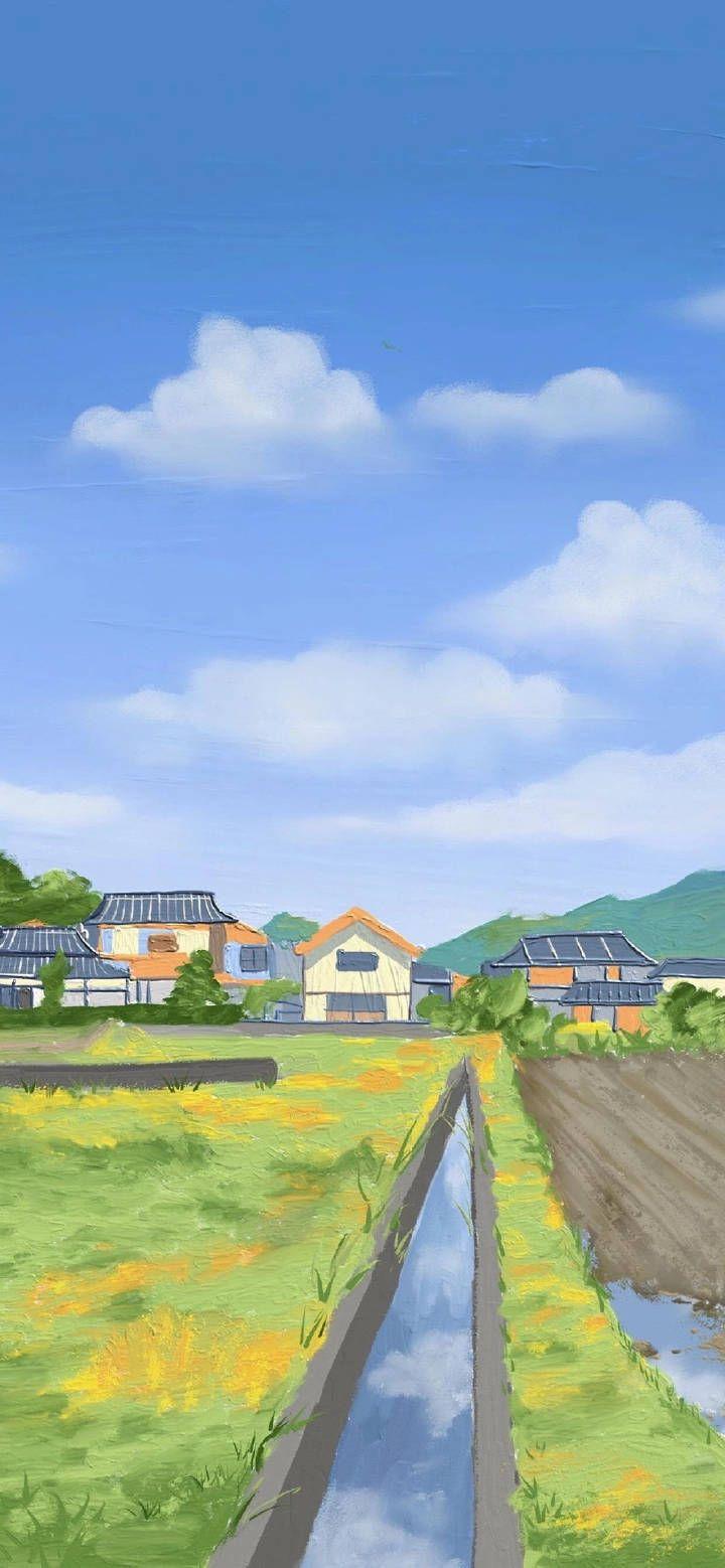 油畫視頻教程（小橋流水風景畫）