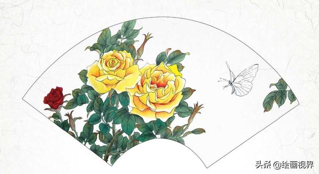 如何绘画嫩叶，如何绘画嫩叶花（零基础扇面国画教程）